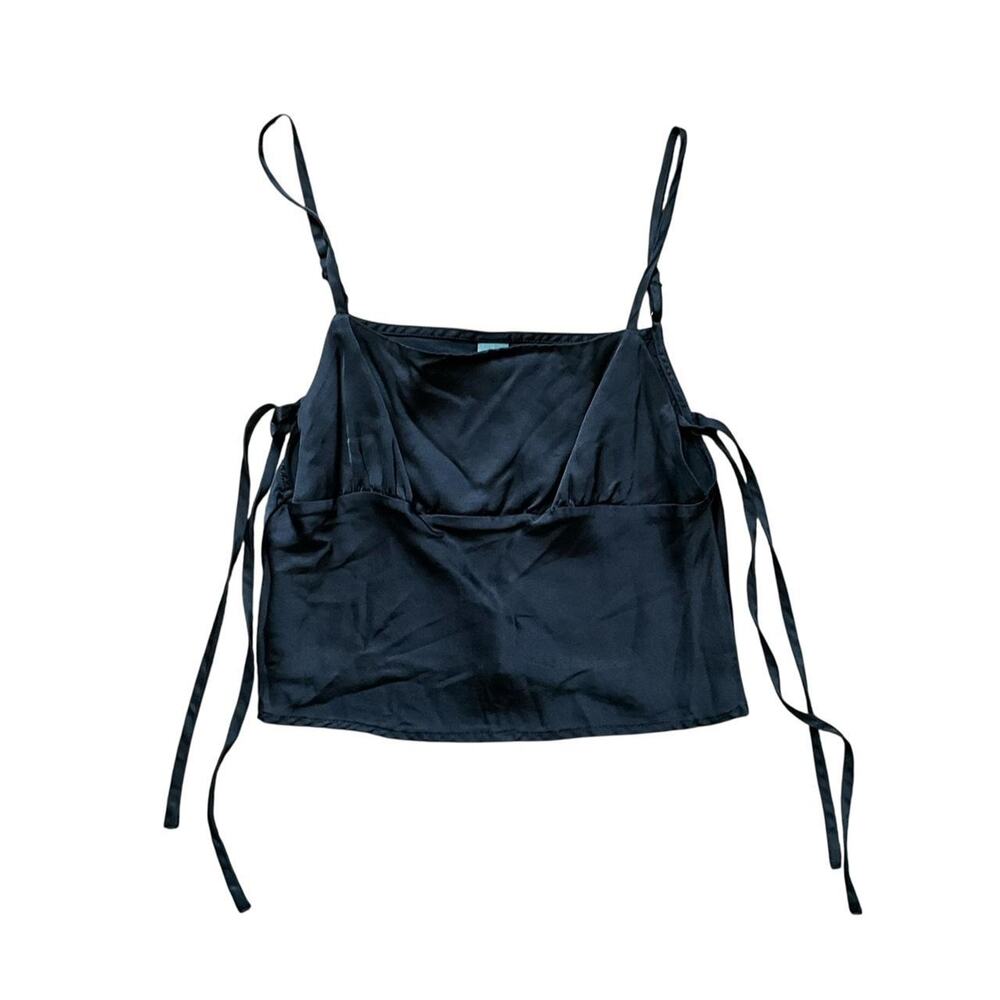 Wild Fable Black Silky Crop Top: Modern